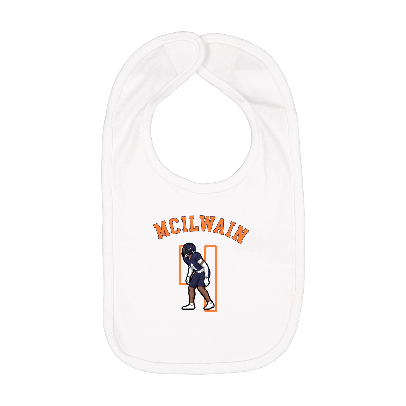 Infant Bib — Shirsey Arch in White