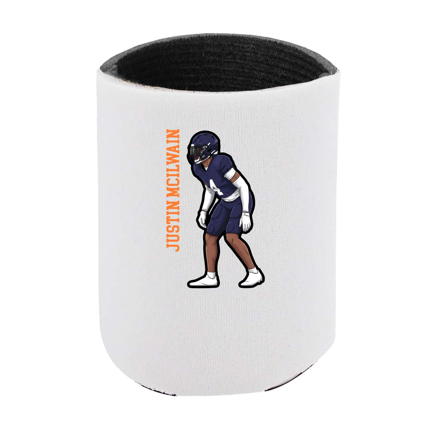 Can Holder — Name Vertical in White