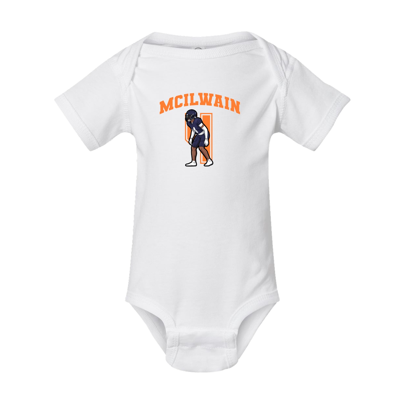 Baby Onesie — Number in White