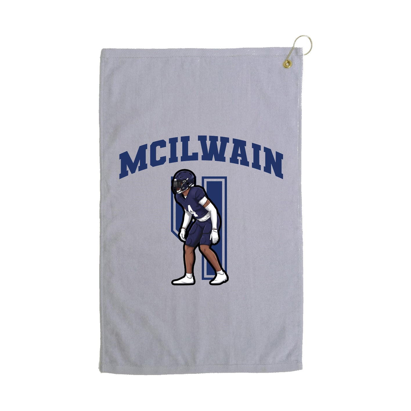 Golf Towel — Number in Grey