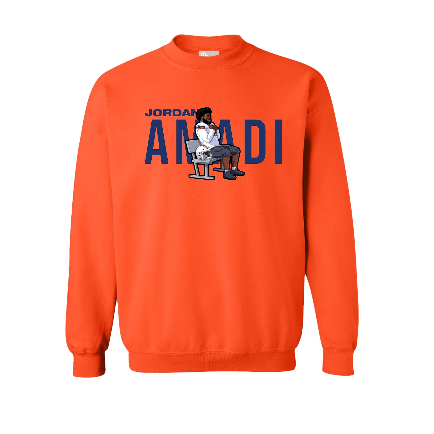 Fleece Crew — Player Name in Orange