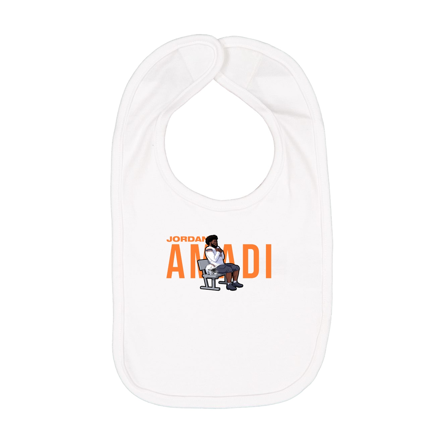 Infant Bib — Player Name in White