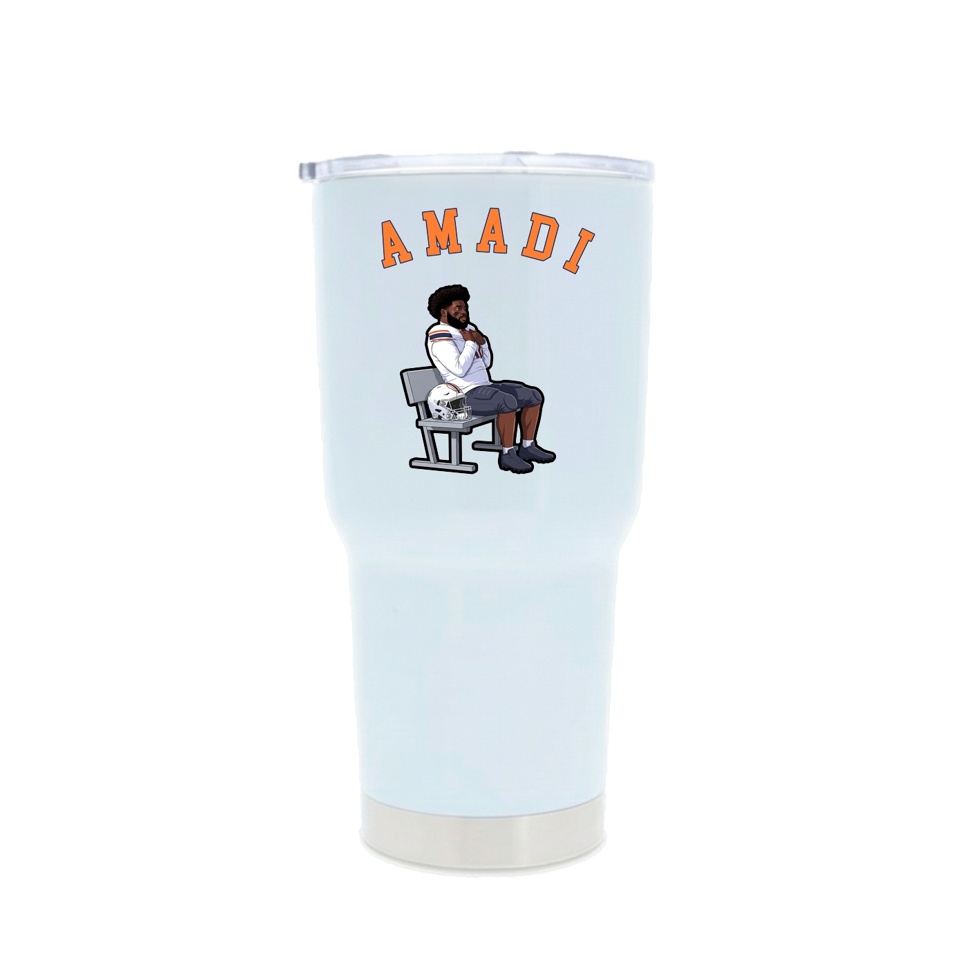 30oz Stainless Steel Tumbler — Shirsey Arch in White