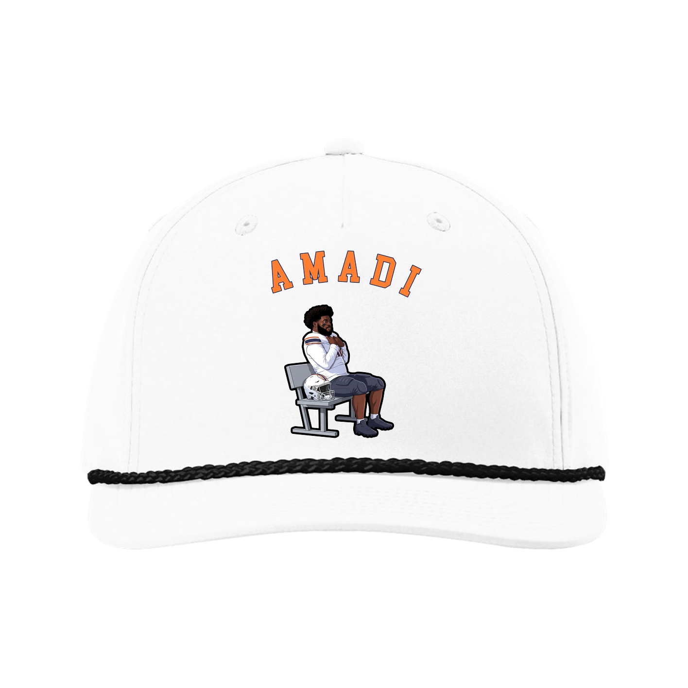 Five-Panel Classic Rope Cap — Shirsey Arch in White