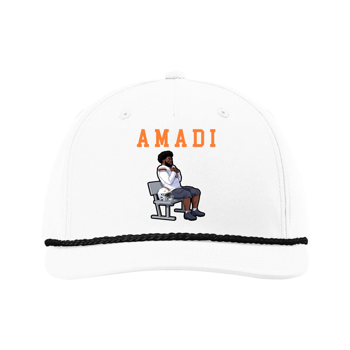Five-Panel Classic Rope Cap — Shirsey in White