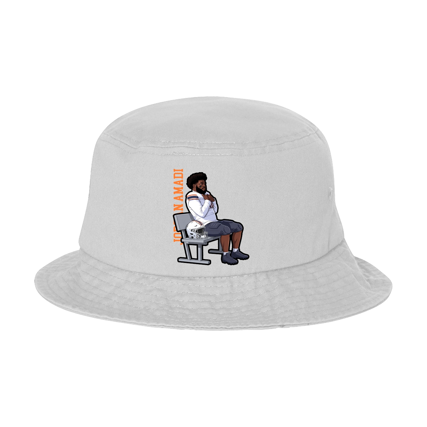 Bucket Cap — Name Vertical in White