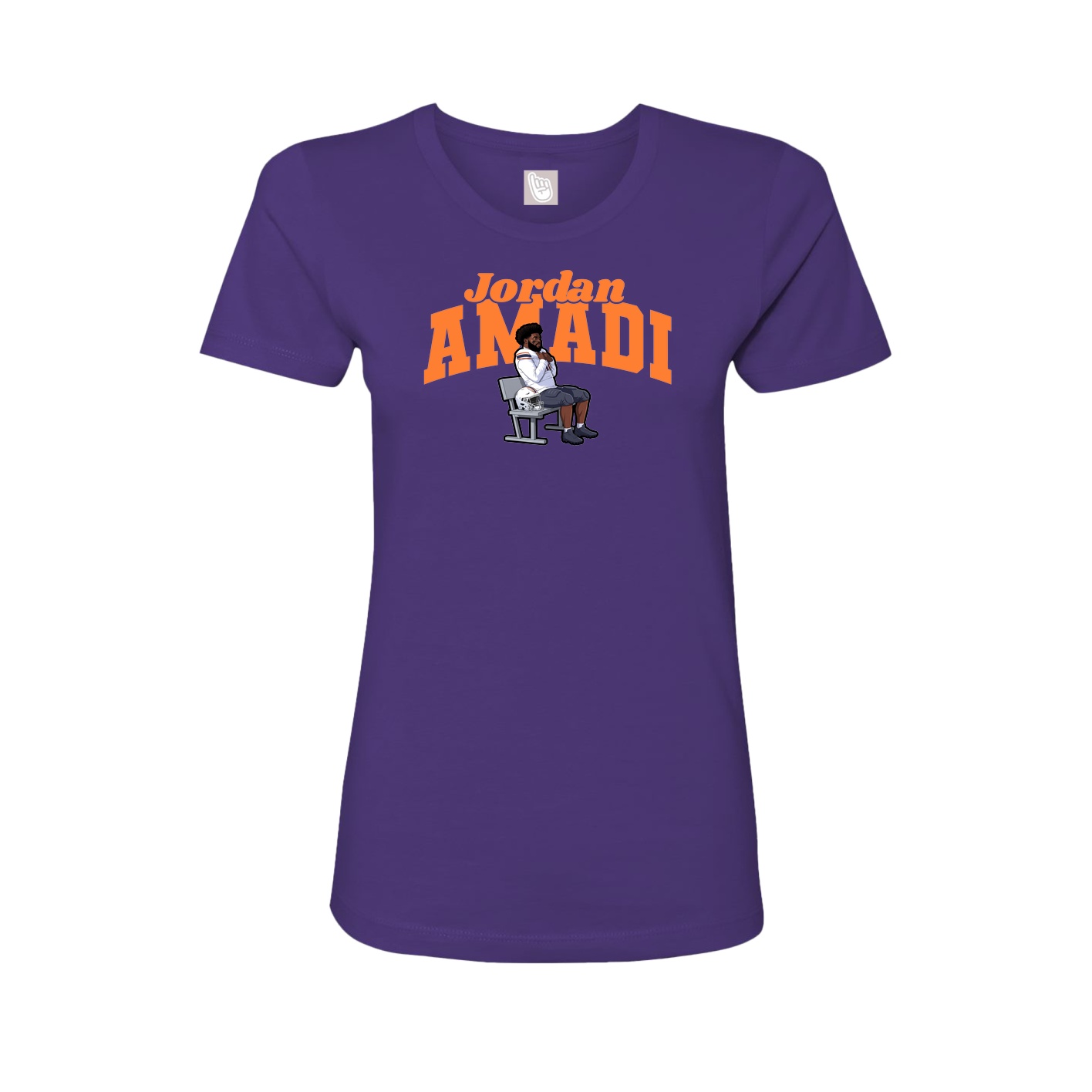 Fitted Women's Tee — Signature Arch in Purple