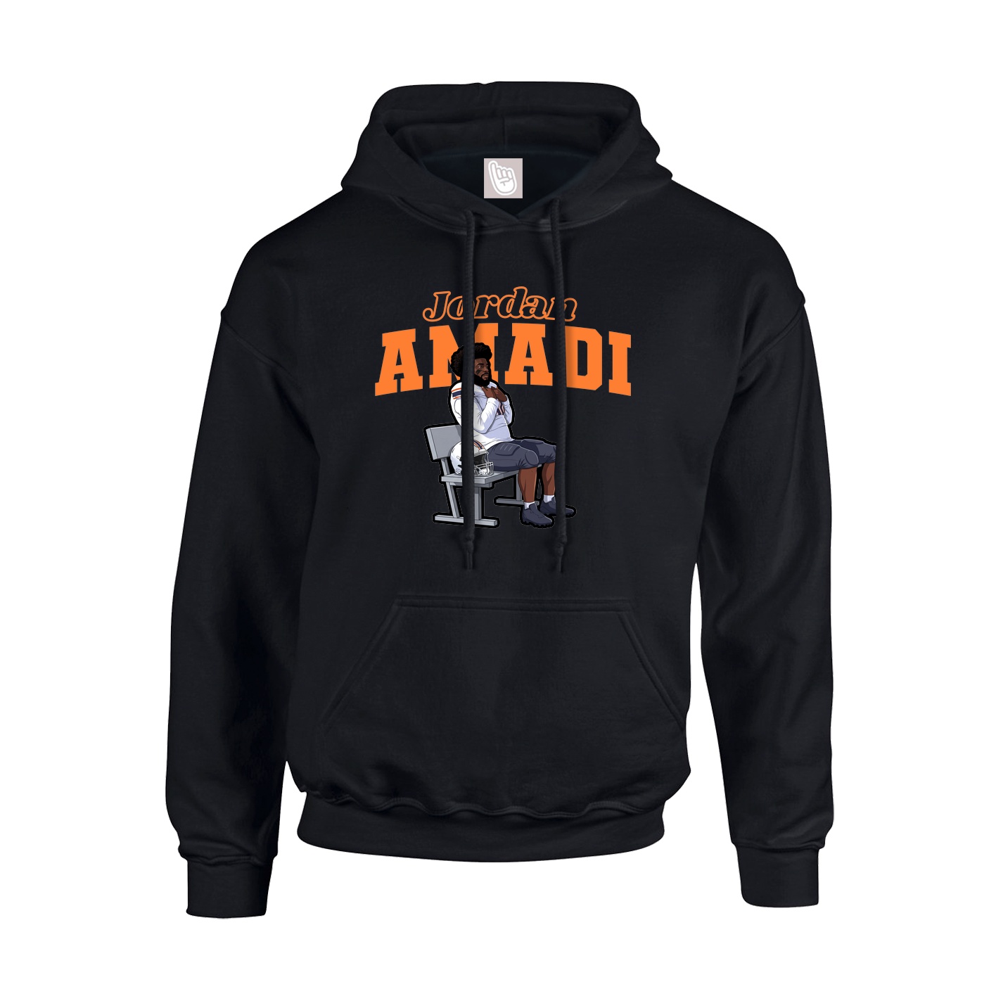 Youth Hoodie — Name Arch in Black