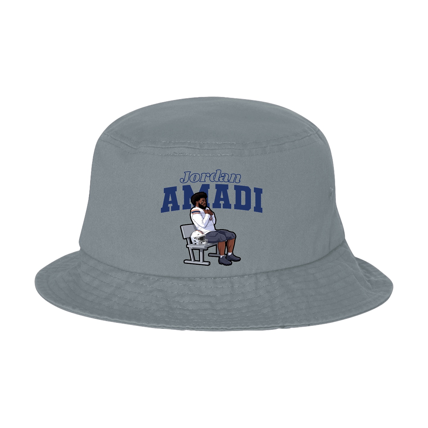 Bucket Cap — Name Arch in Grey