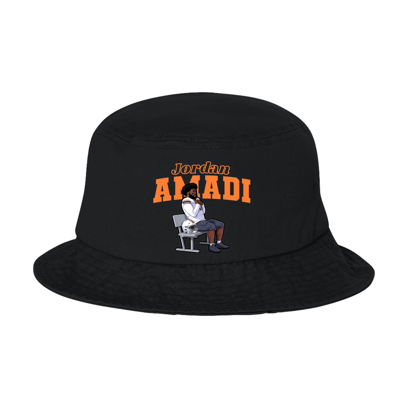 Bucket Cap — Name Arch in Black