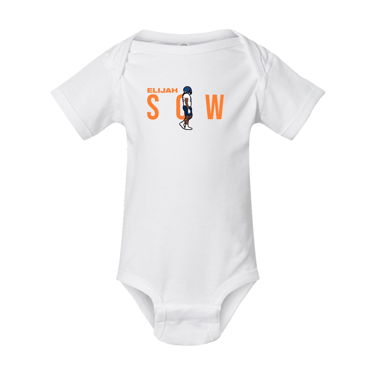 Baby Onesie — Player Name in White