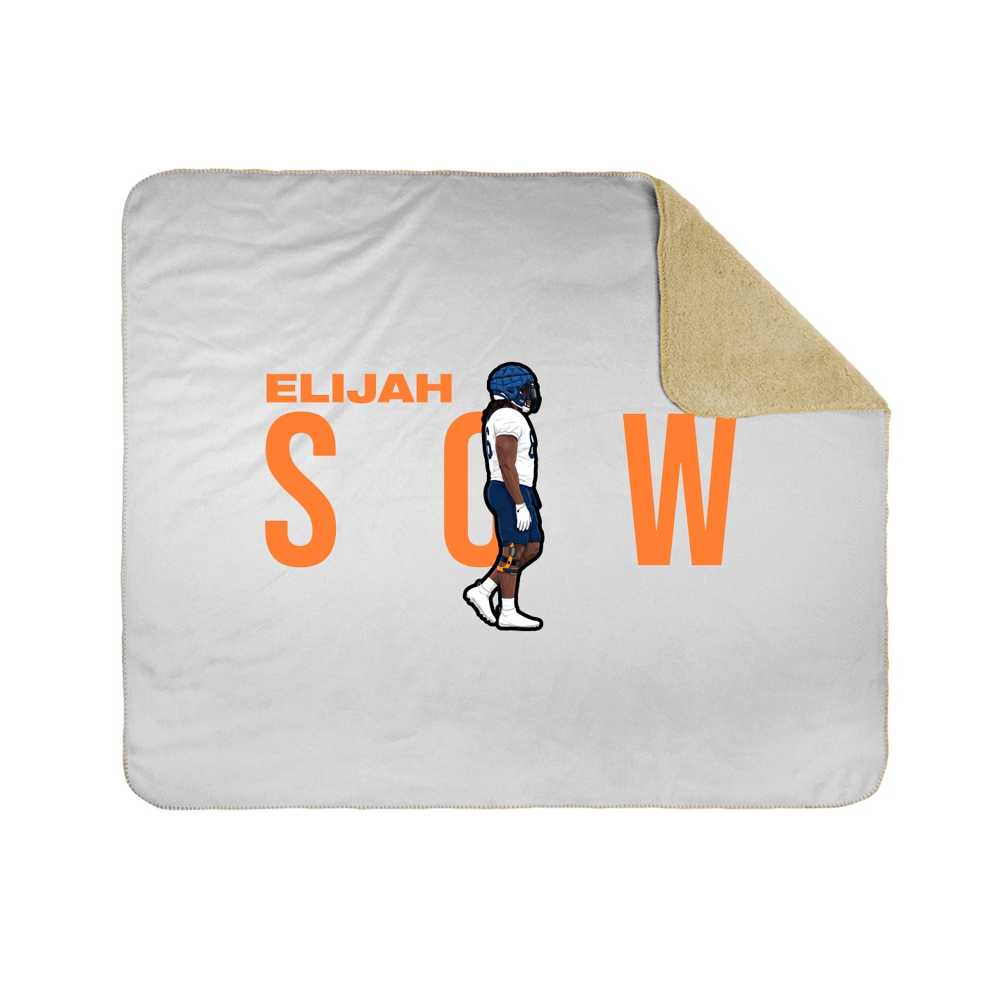 Throw Blanket — Player Name in White