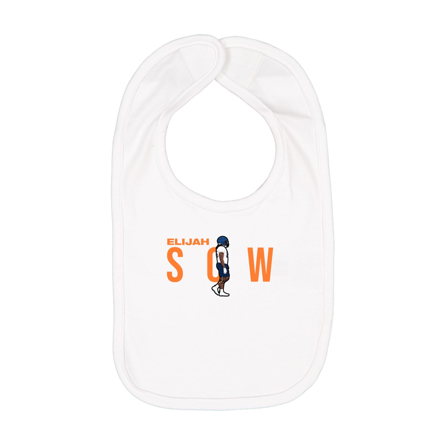 Infant Bib — Player Name in White