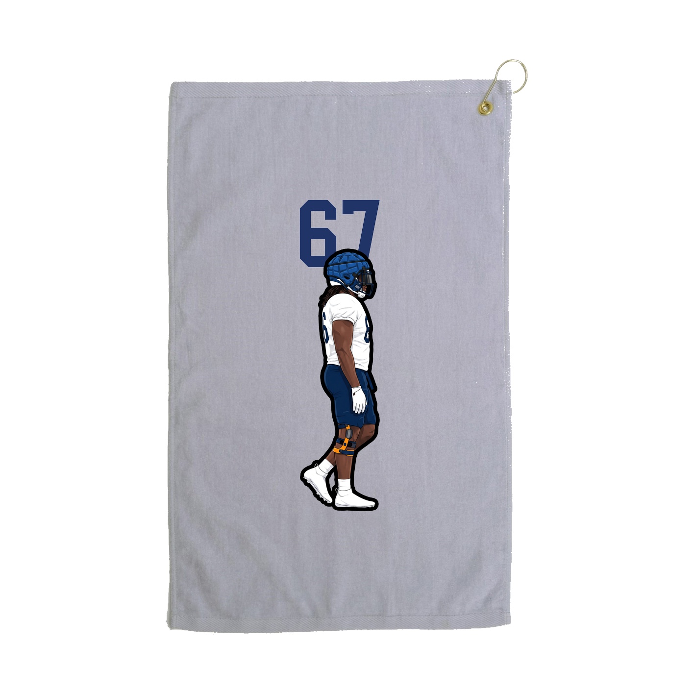 Golf Towel — Number Top in Grey