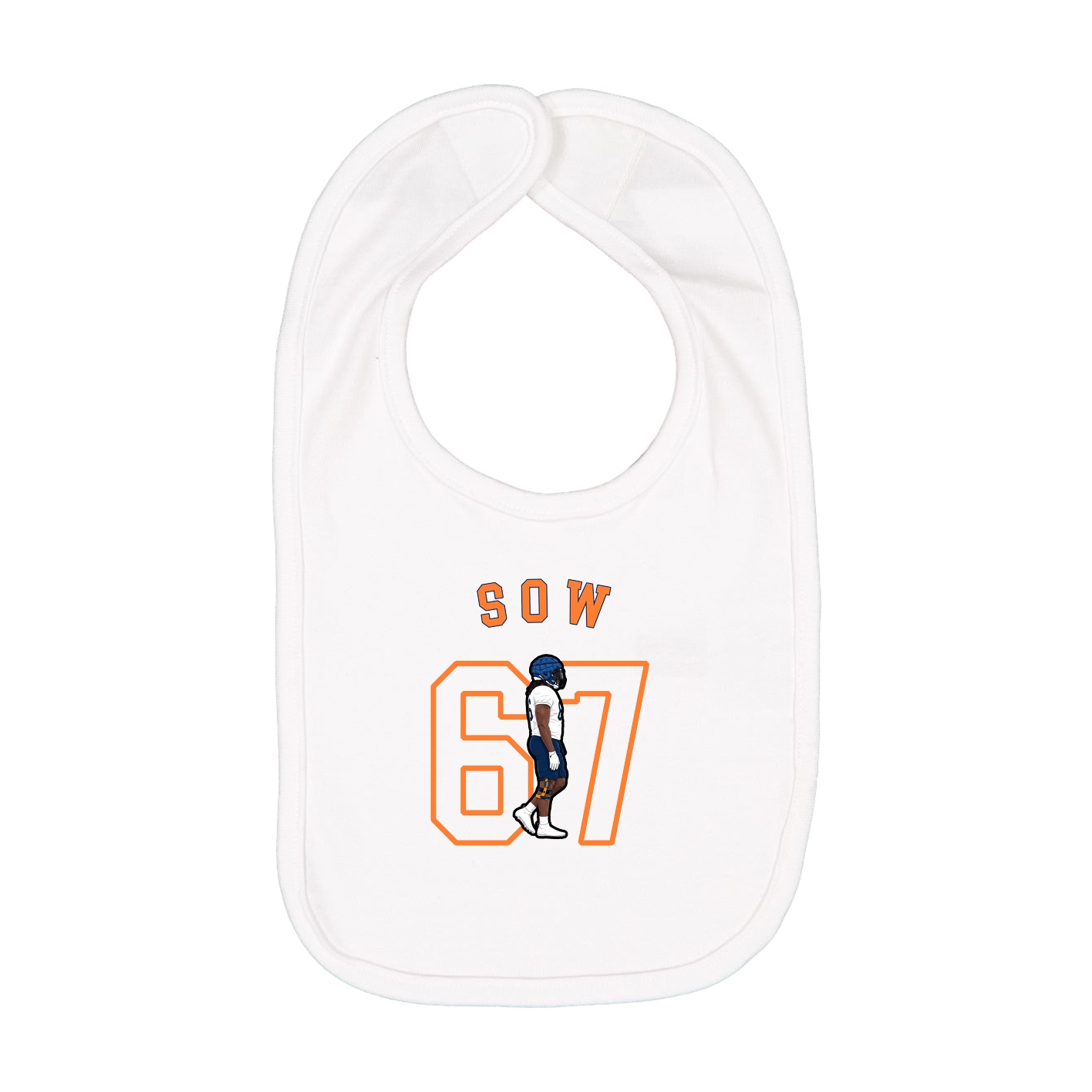 Infant Bib — Shirsey Arch in White