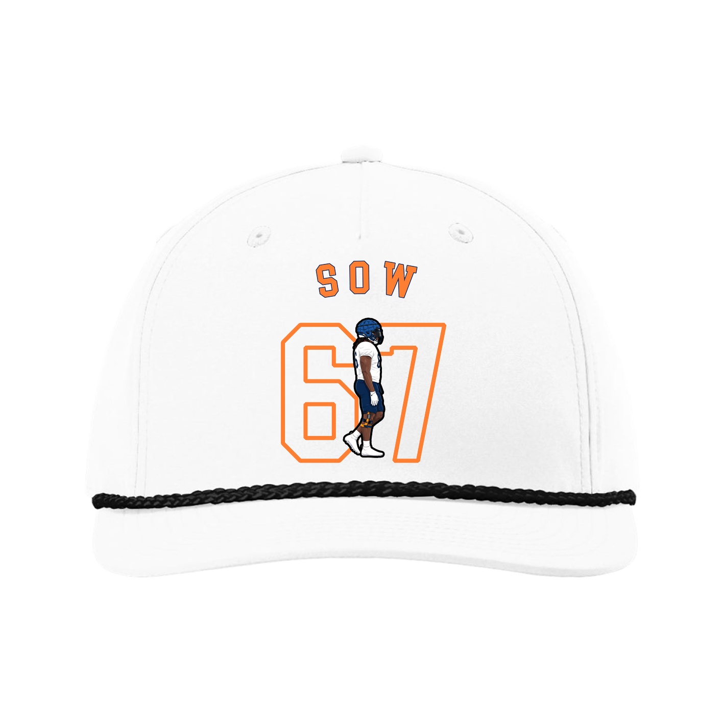 Five-Panel Classic Rope Cap — Shirsey Arch in White