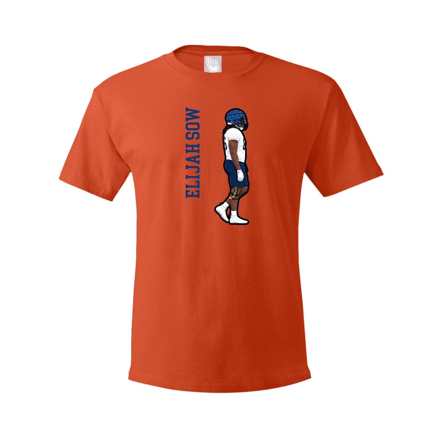 Tee — Name Vertical in Orange