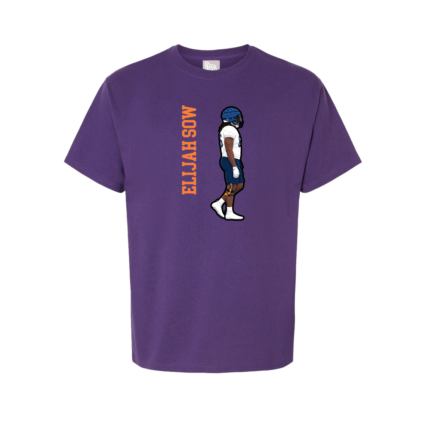 Youth Tee — Name Vertical in Purple