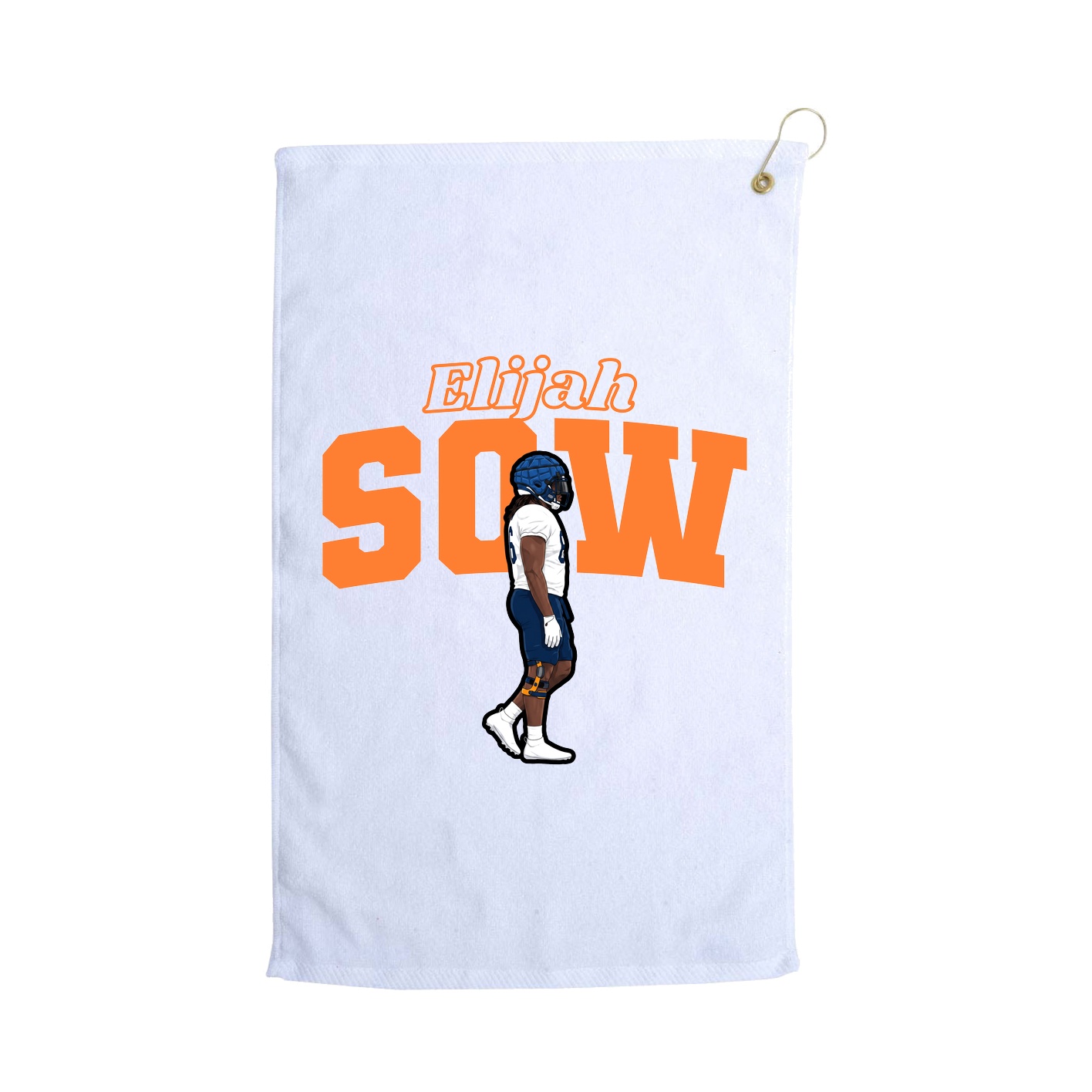 Golf Towel — Name Arch in White
