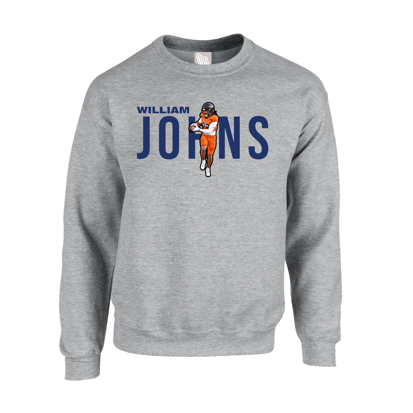 Fleece Crew — Player Name in Grey