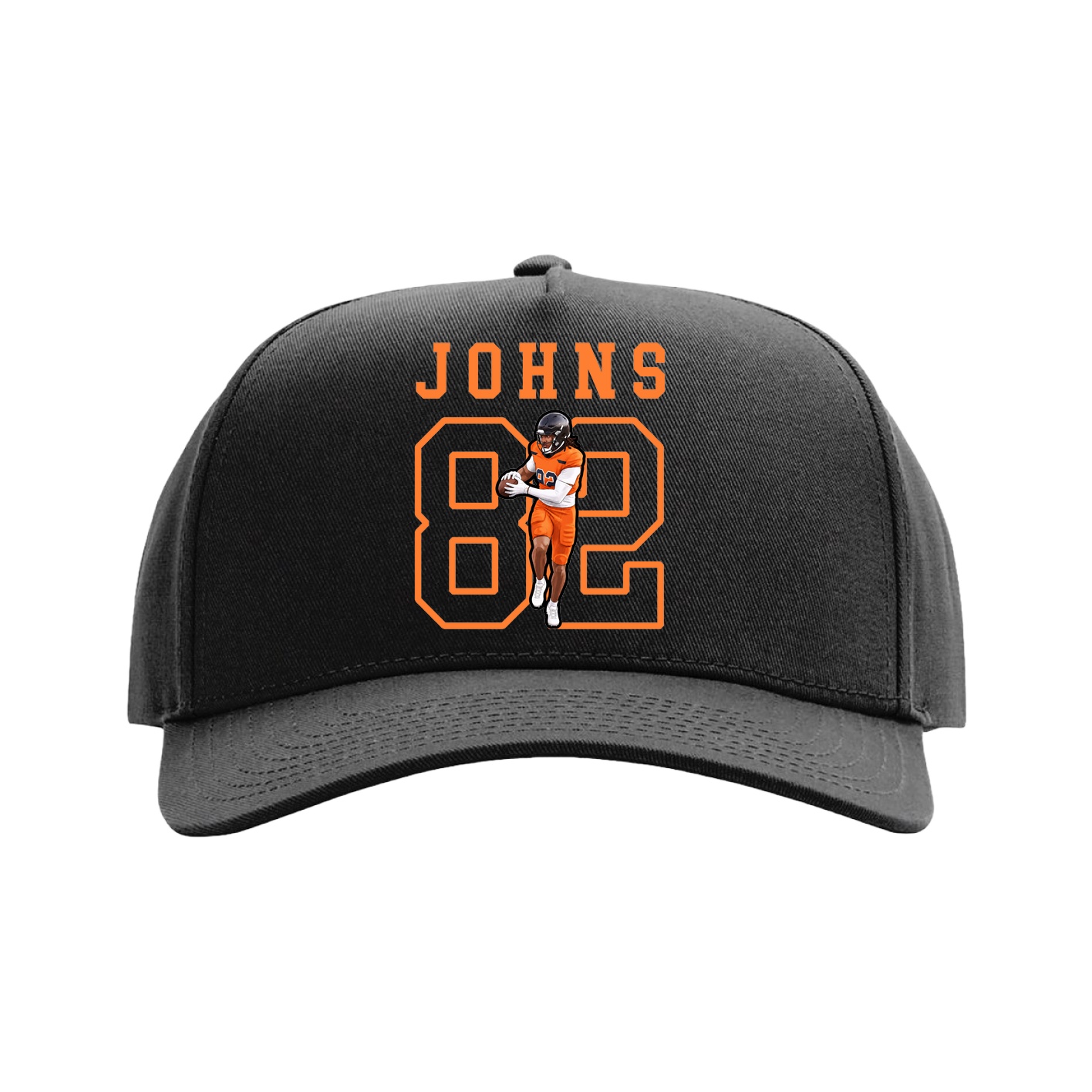 Full Fabric Five-Panel Champ Cap — Shirsey in Black