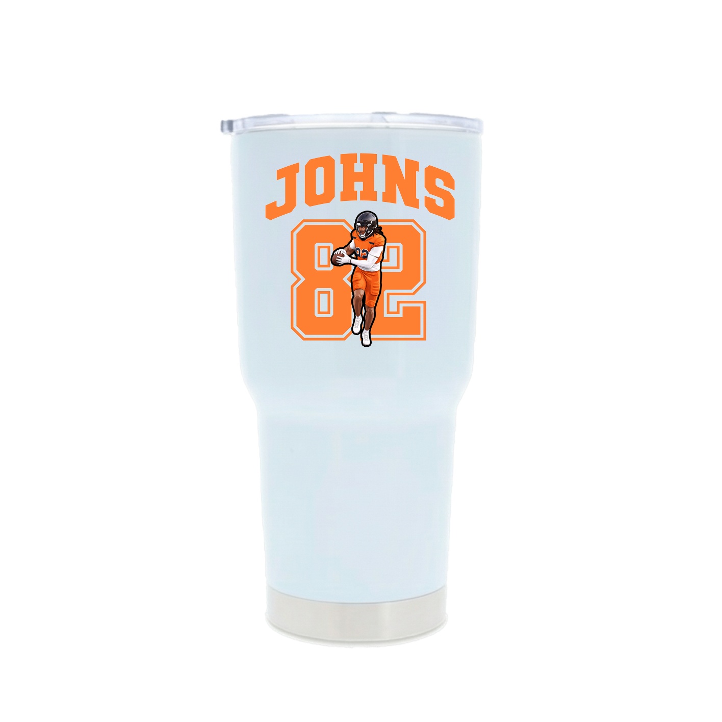 30oz Stainless Steel Tumbler — Number in White