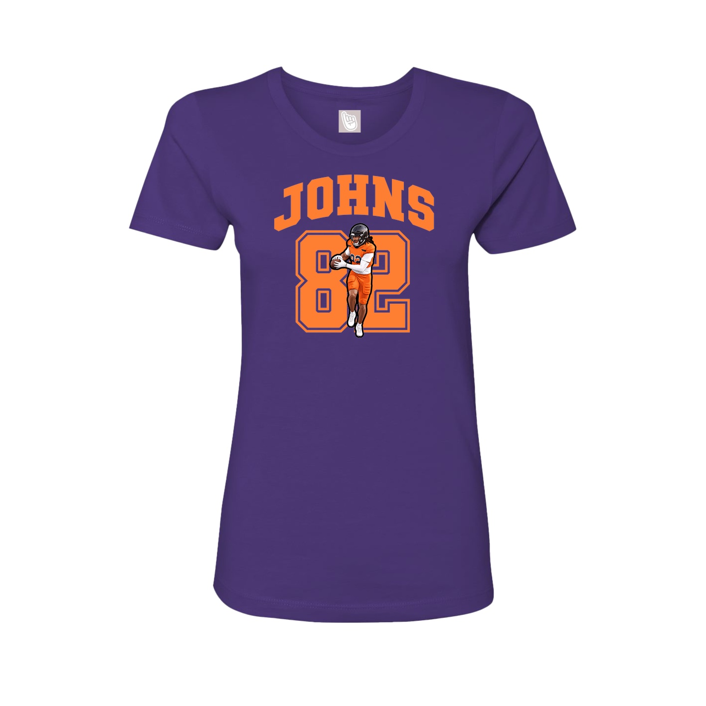 Fitted Women's Tee — Number in Purple