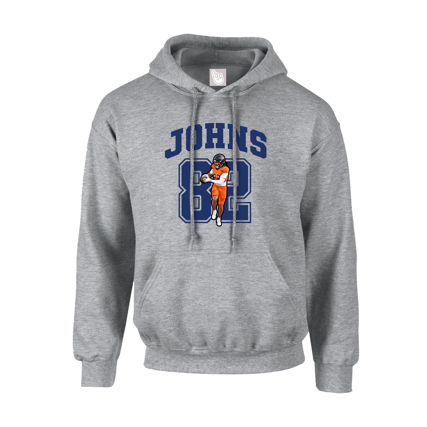 Youth Hoodie — Number in Grey
