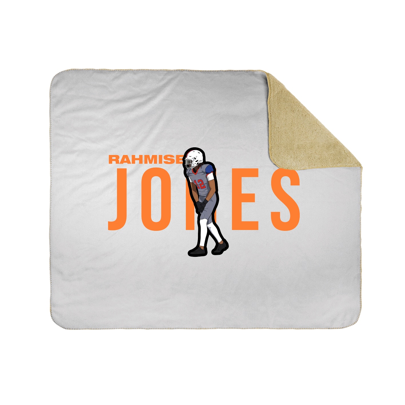 Throw Blanket — Player Name in White
