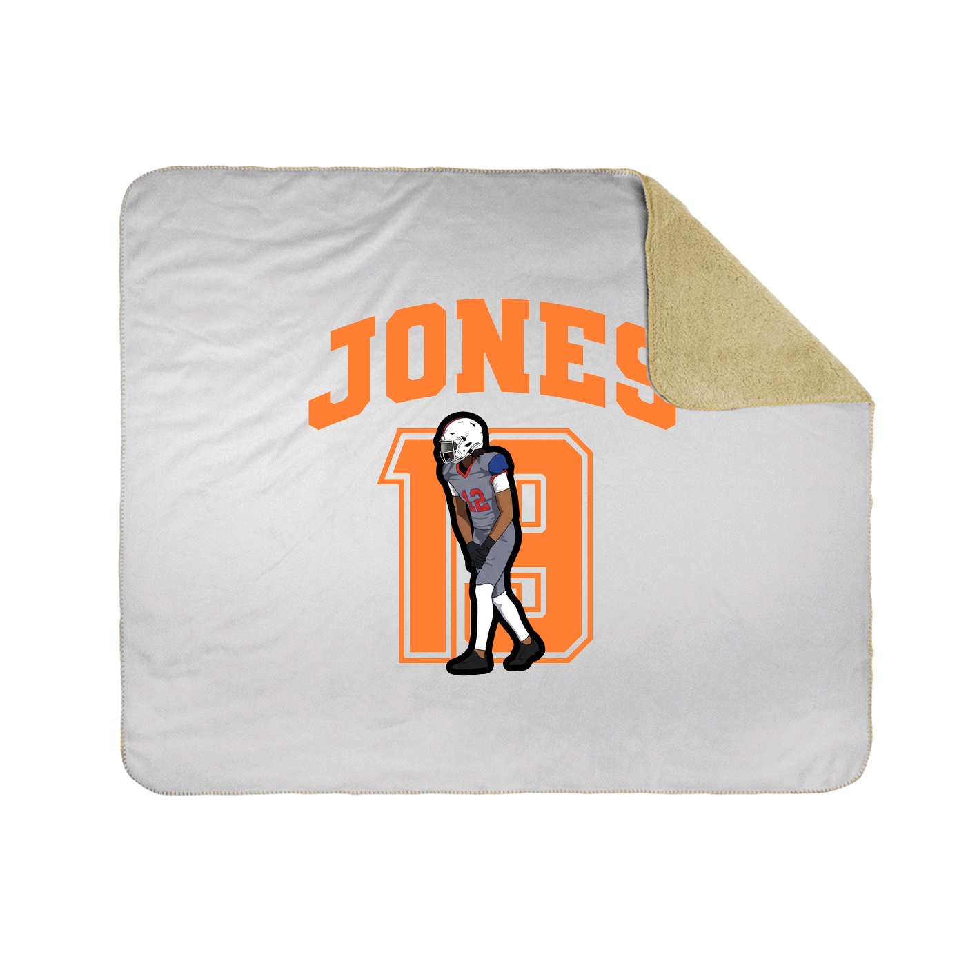 Throw Blanket — Number in White