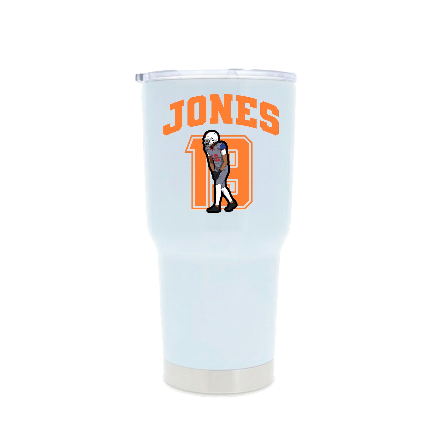 30oz Stainless Steel Tumbler — Number in White