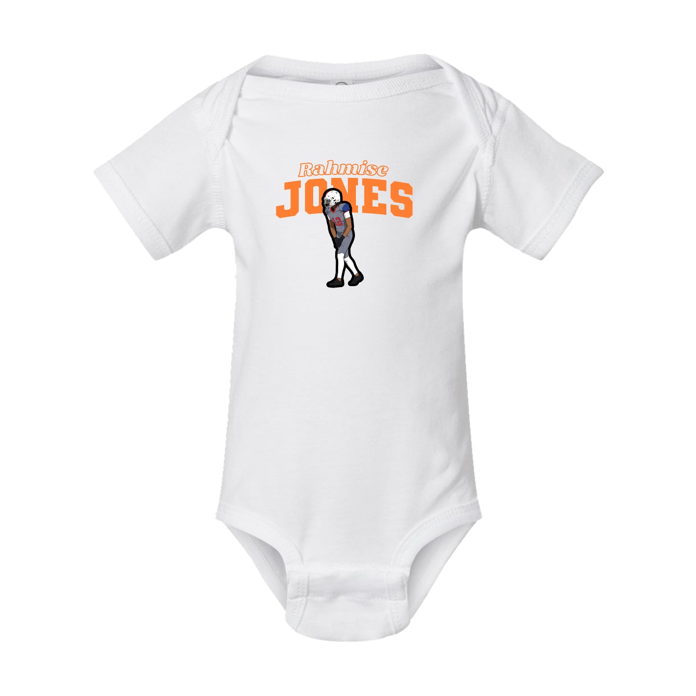 Baby Onesie — Name Arch in White