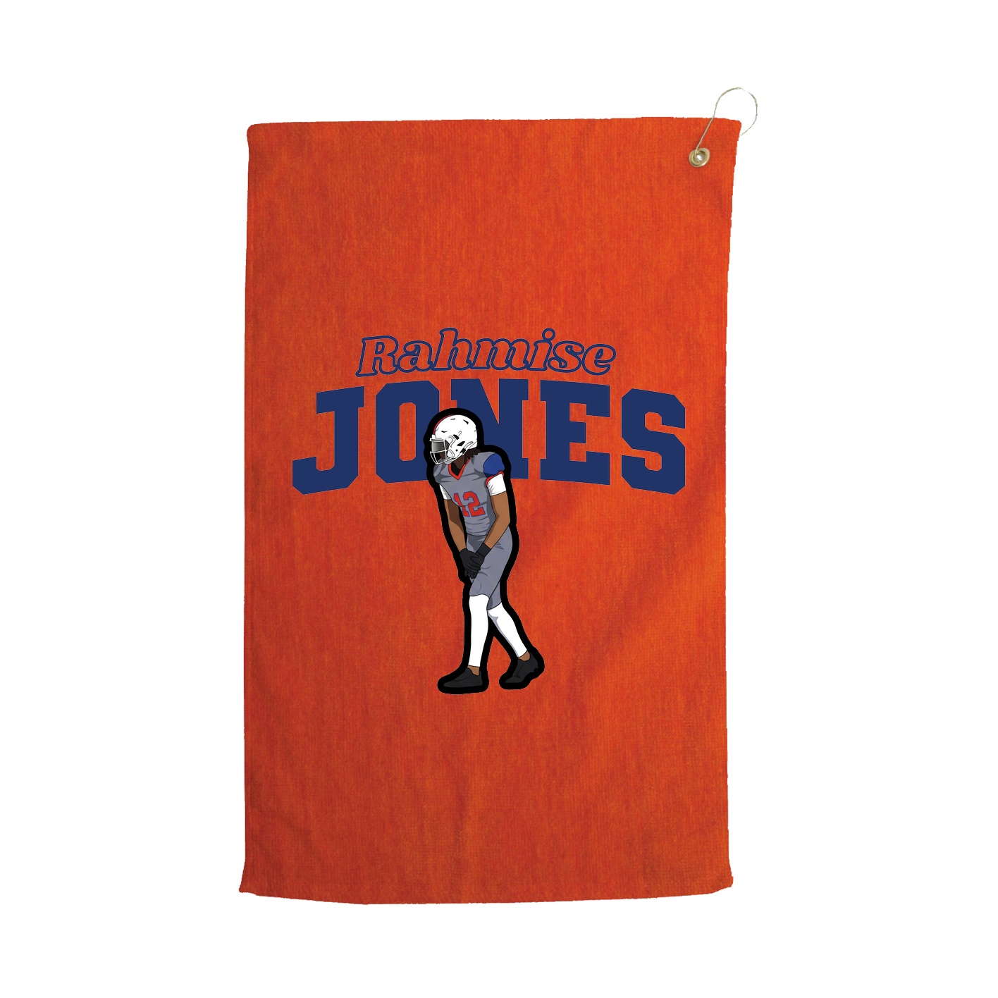 Golf Towel — Name Arch in Orange