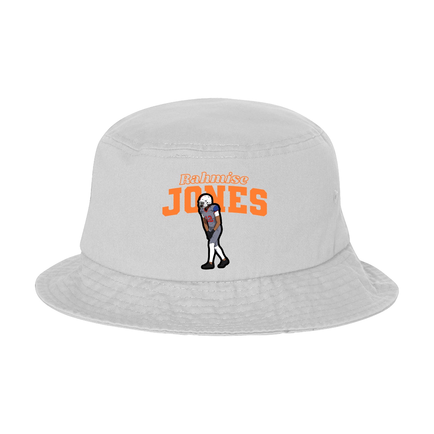 Bucket Cap — Name Arch in White