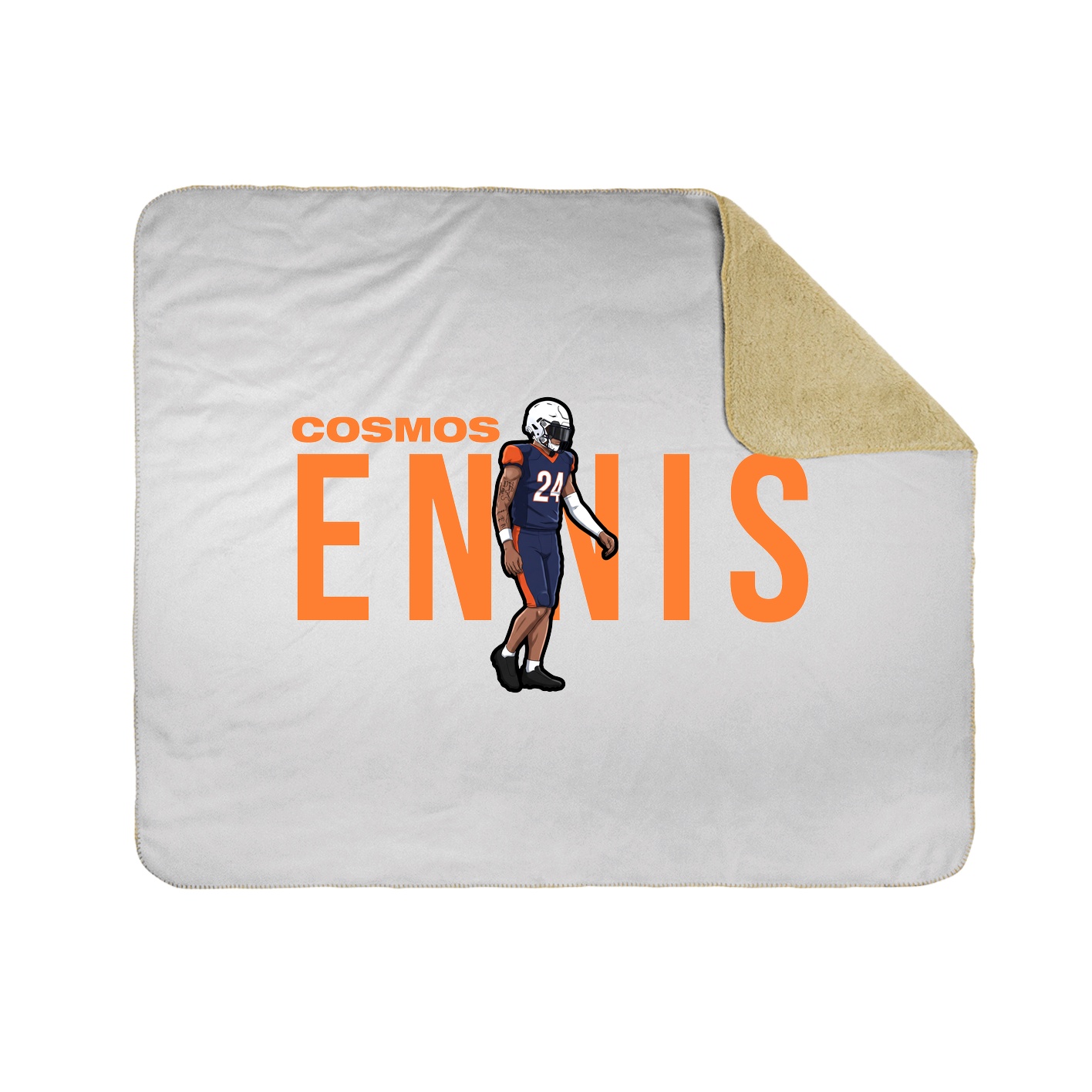 Throw Blanket — Player Name in White