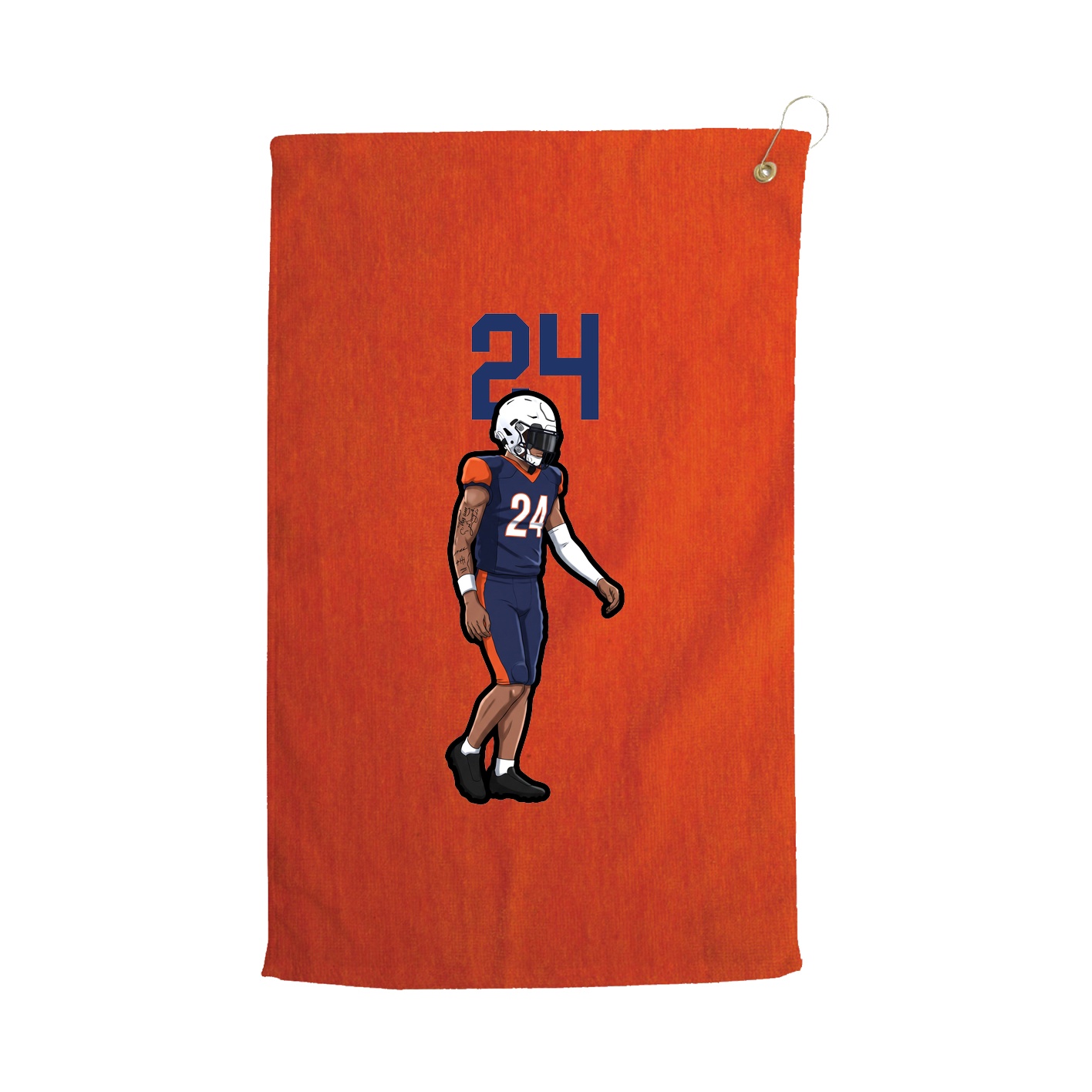 Golf Towel — Number Top in Orange