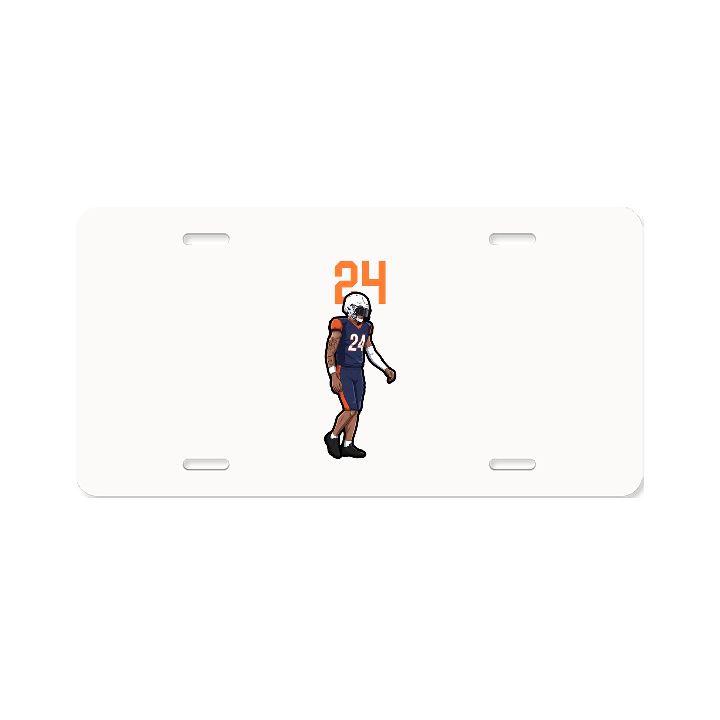 License Plate — Number Top in Classic