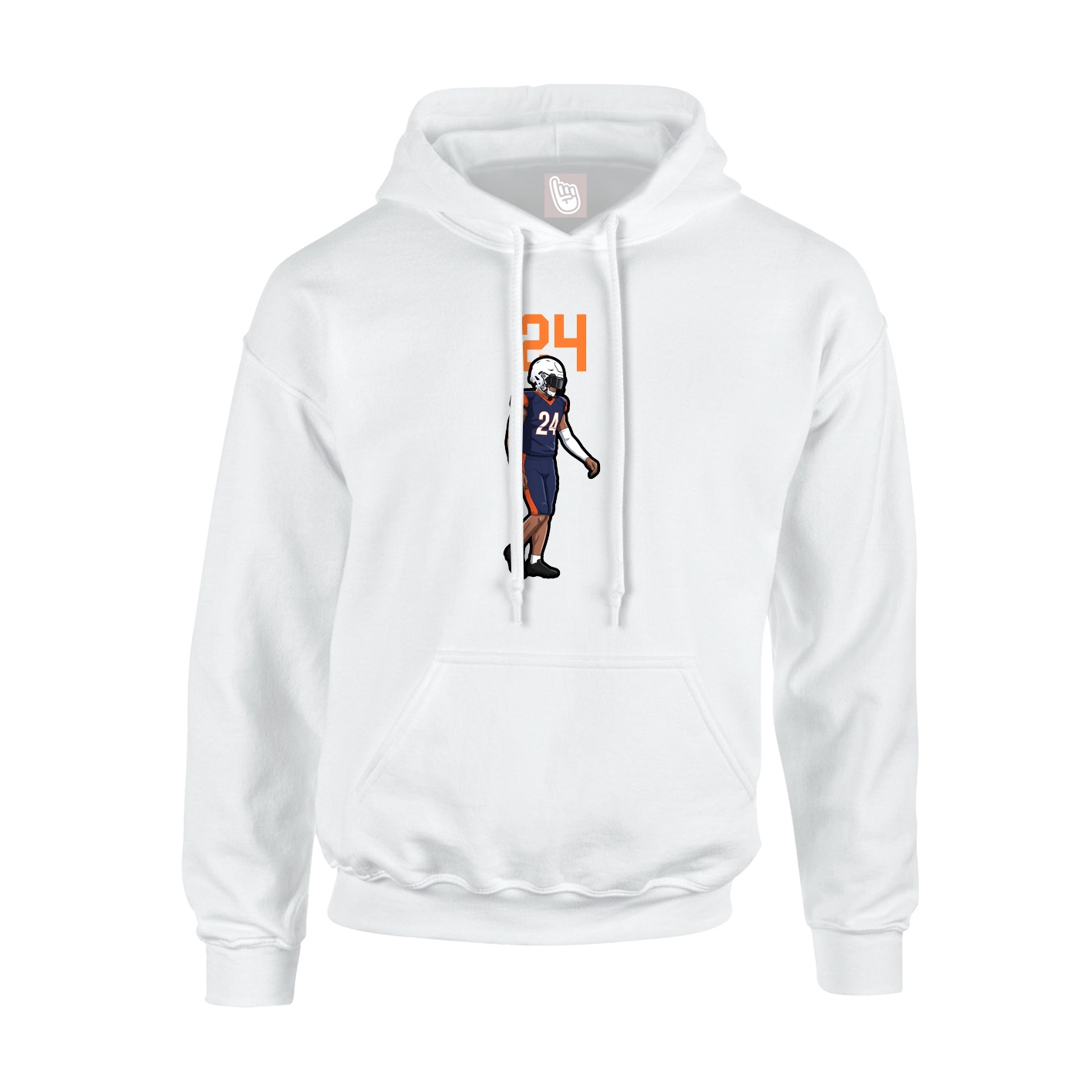 Hoodie — Number Top in White