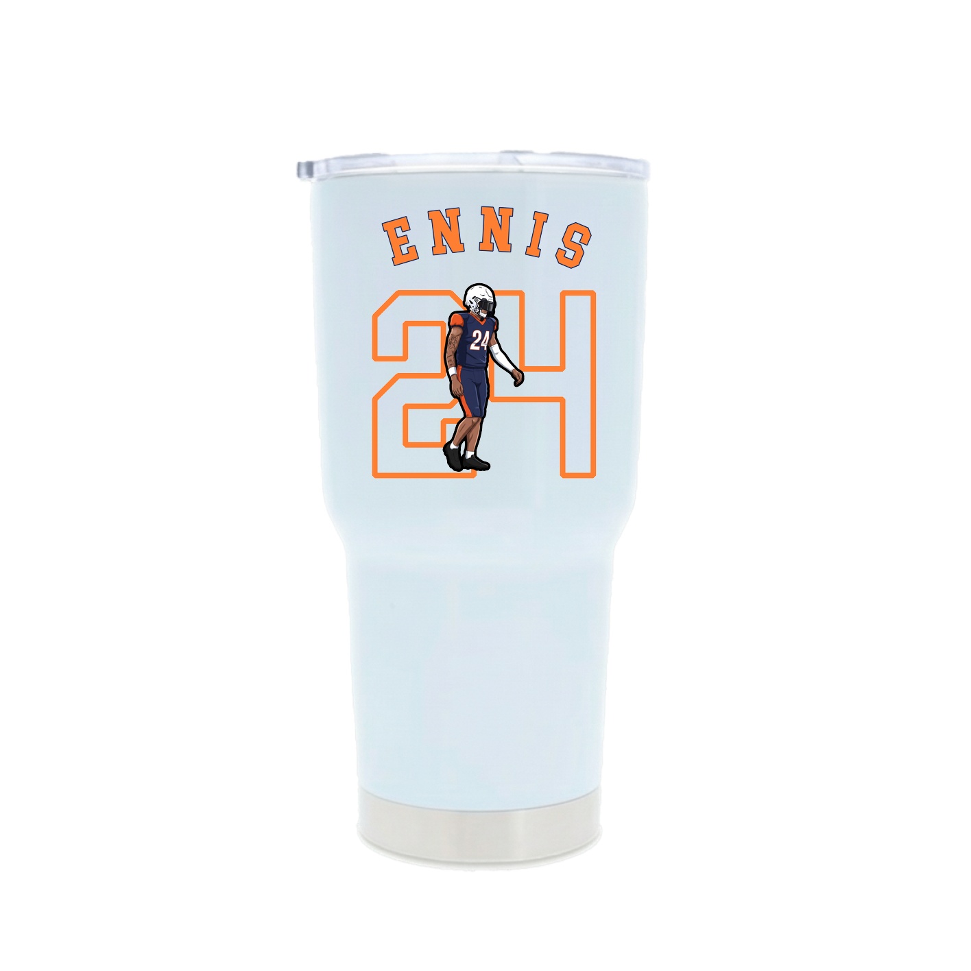 30oz Stainless Steel Tumbler — Shirsey Arch in White