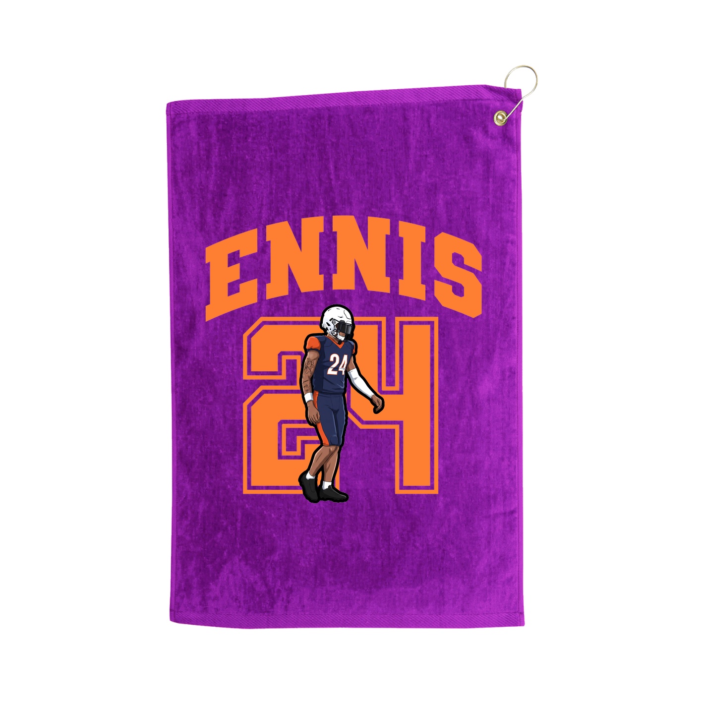 Golf Towel — Number in Purple