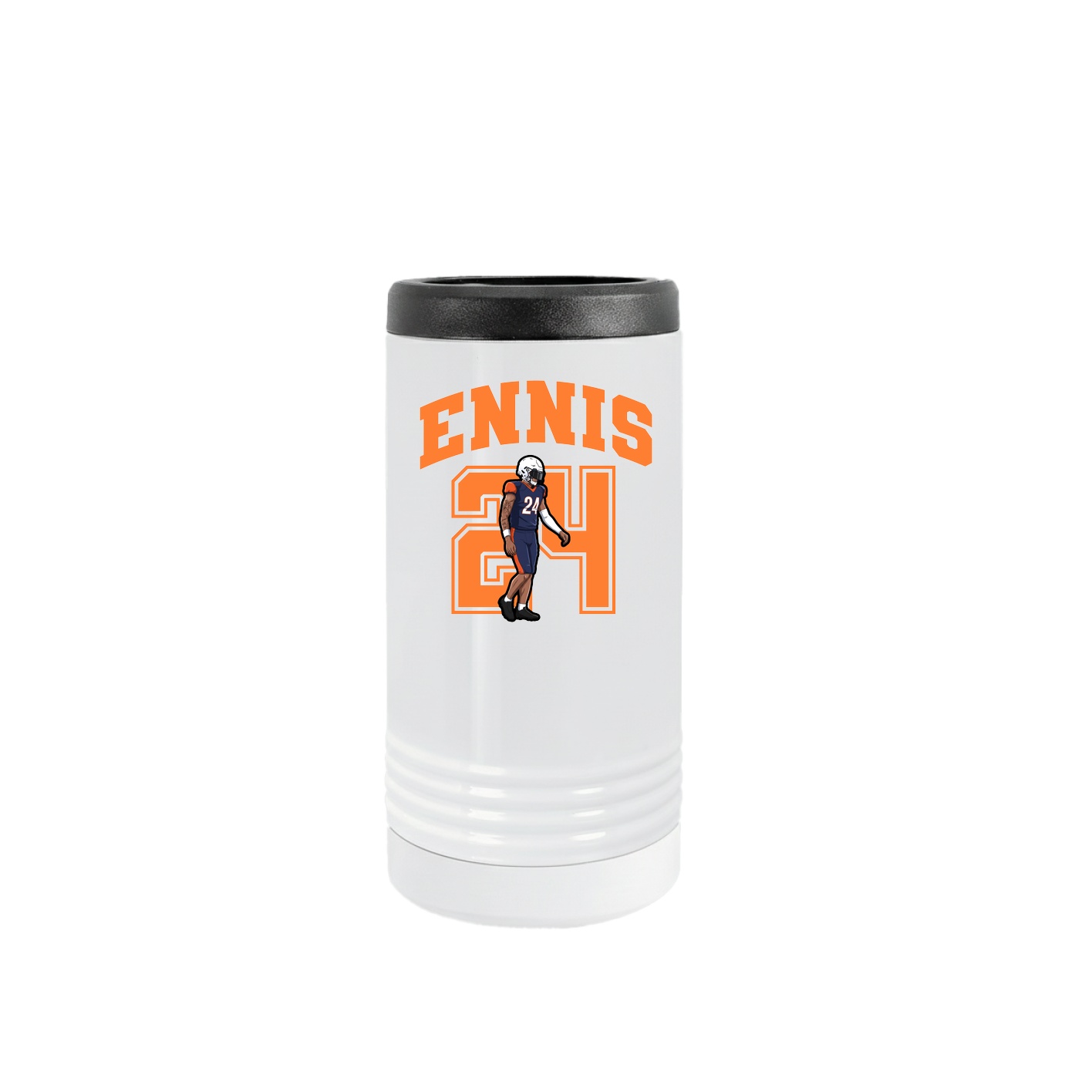 Slim Beverage Holder — Number in White
