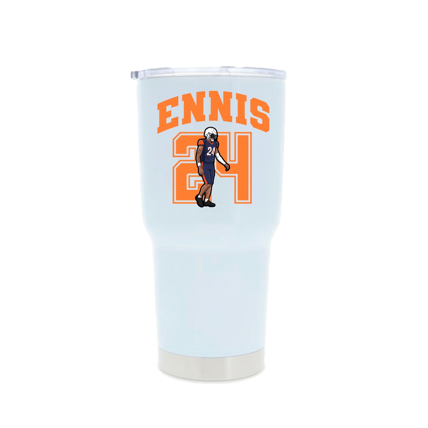 30oz Stainless Steel Tumbler — Number in White