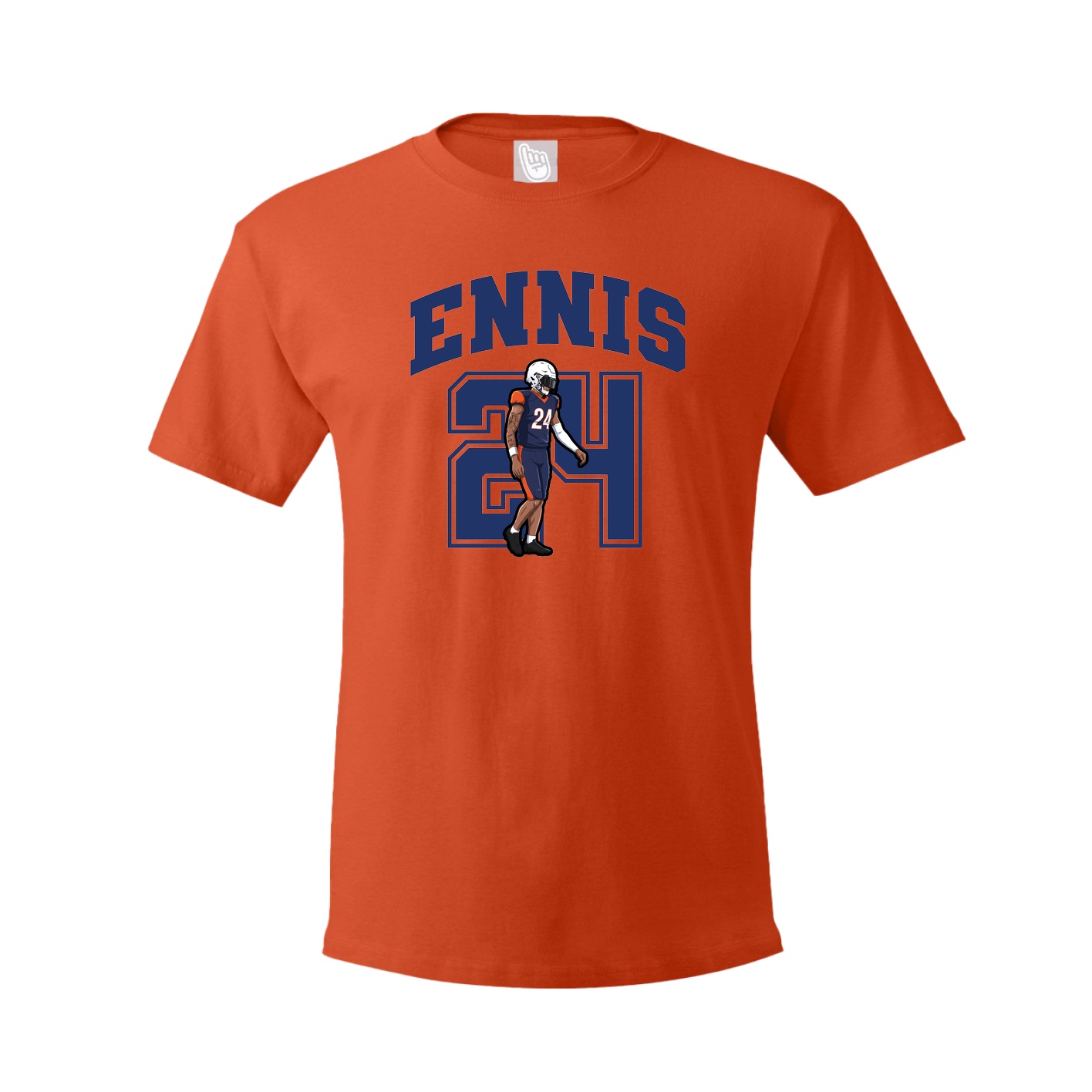 Youth Tee — Number in Orange