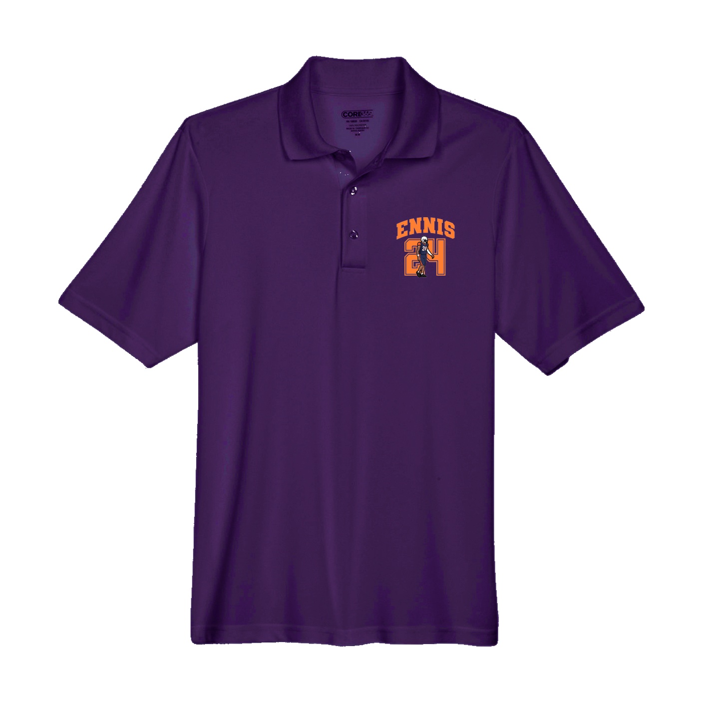 Performance Polo — Number in Purple