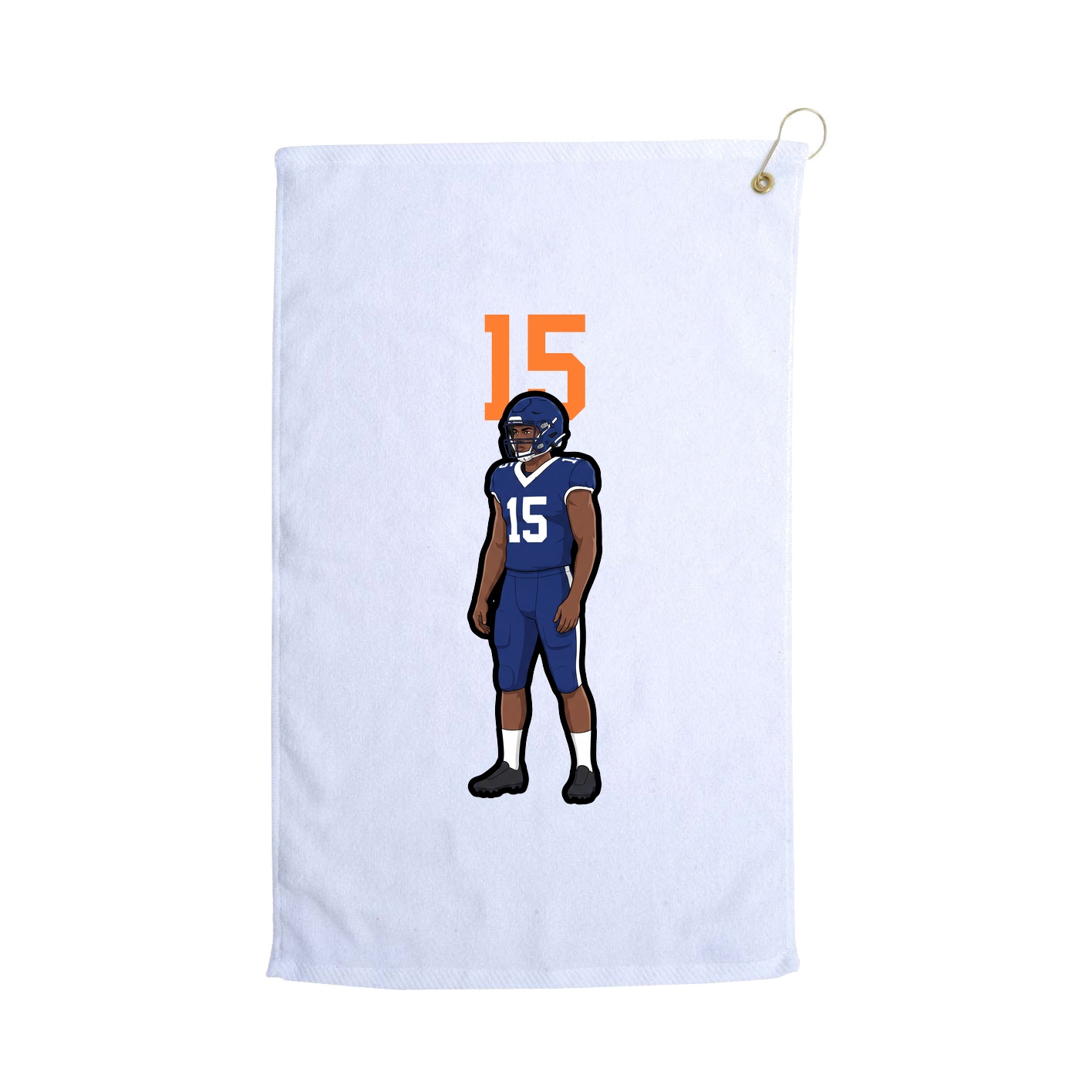 Golf Towel — Number Top in White