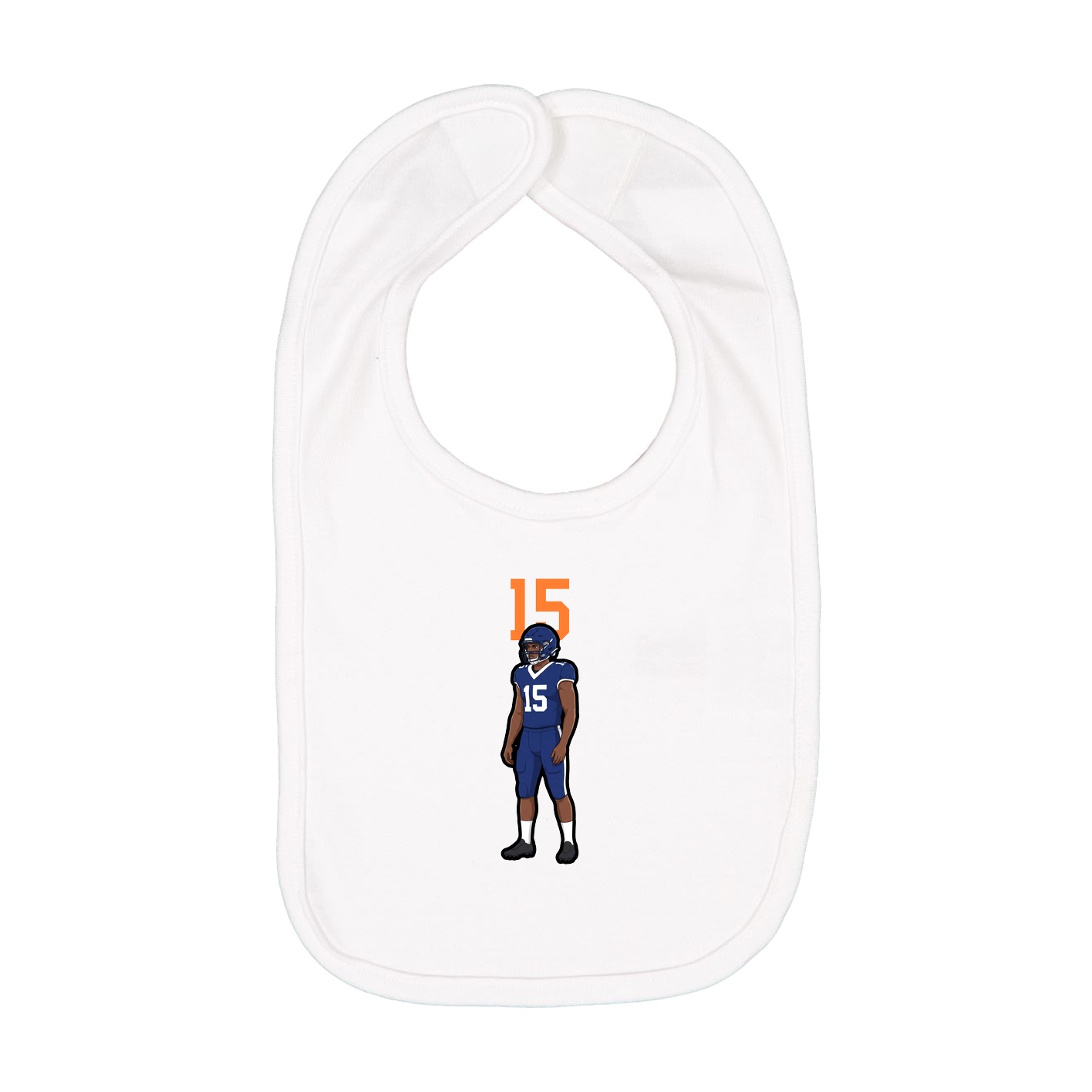 Infant Bib — Number Top in White