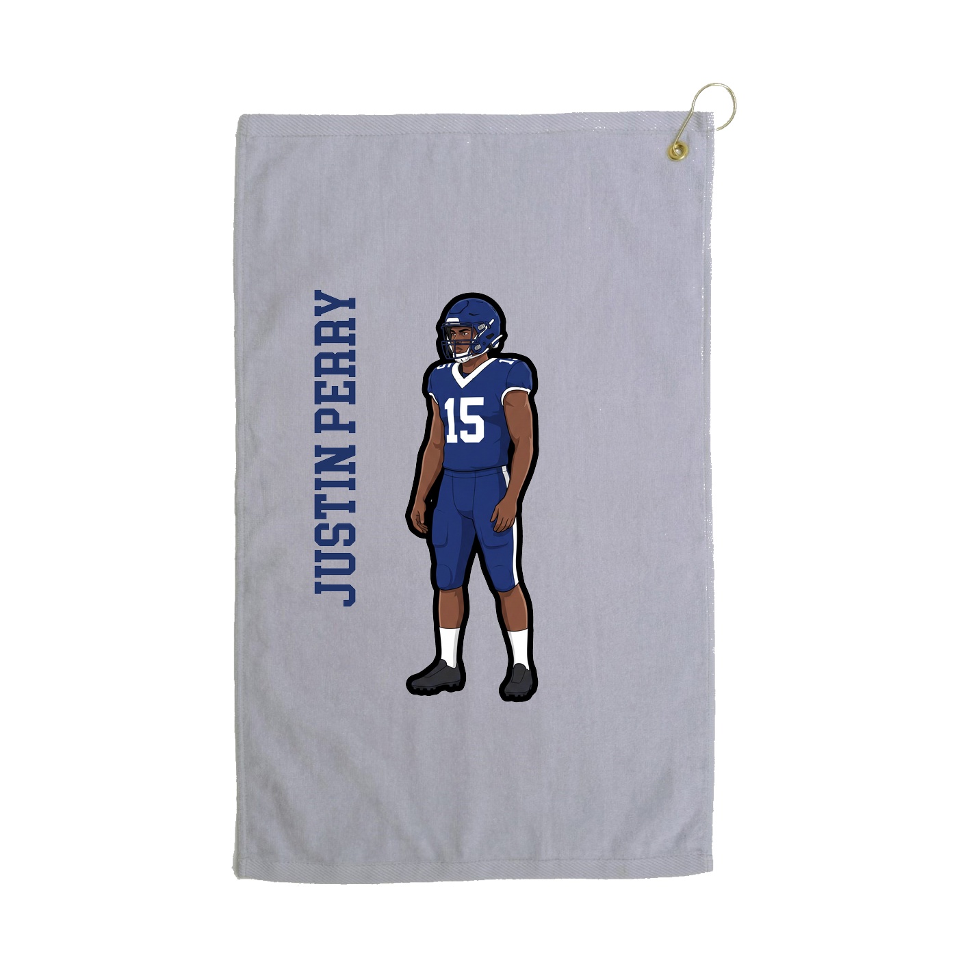 Golf Towel — Name Vertical in Grey