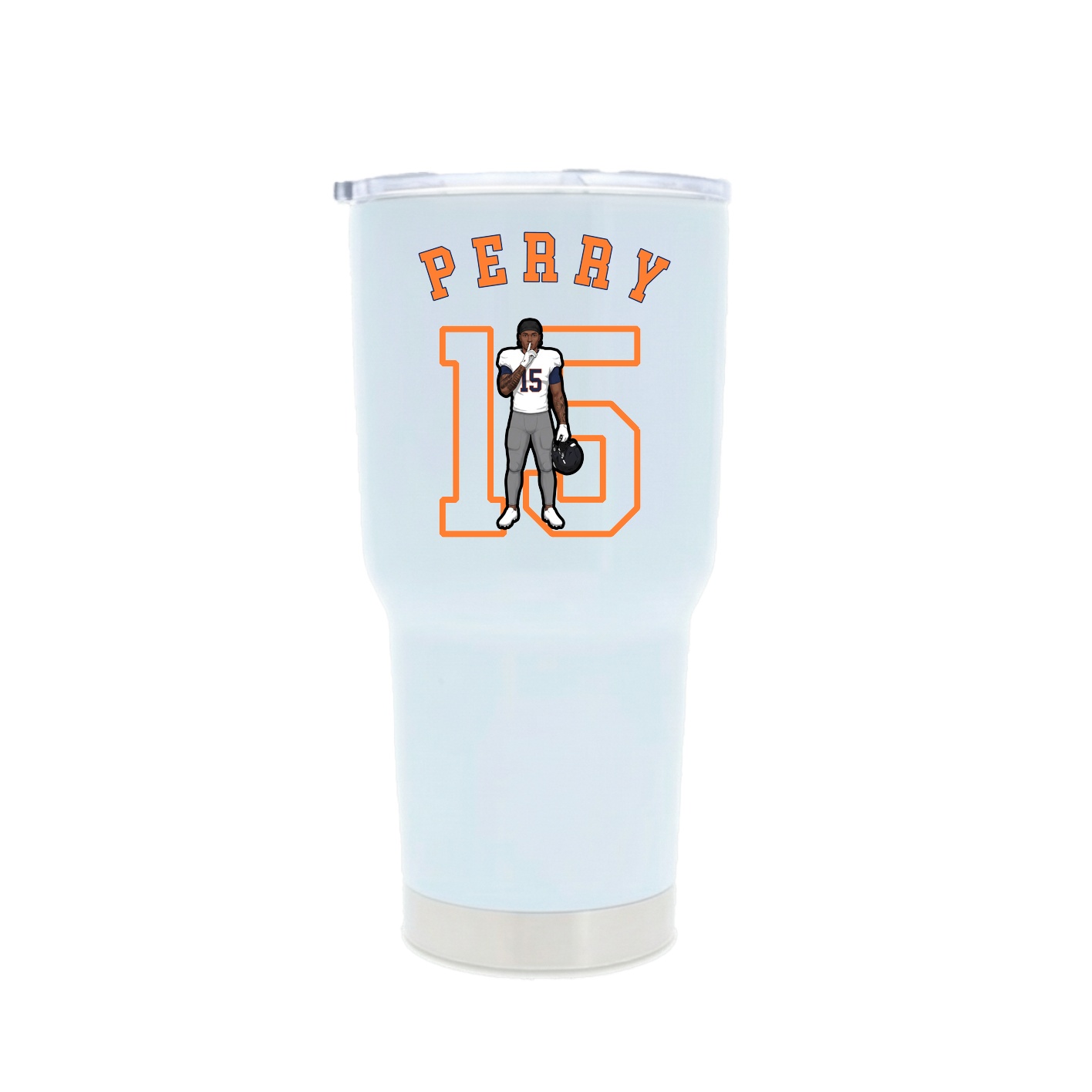 30oz Stainless Steel Tumbler — Shirsey Arch in White