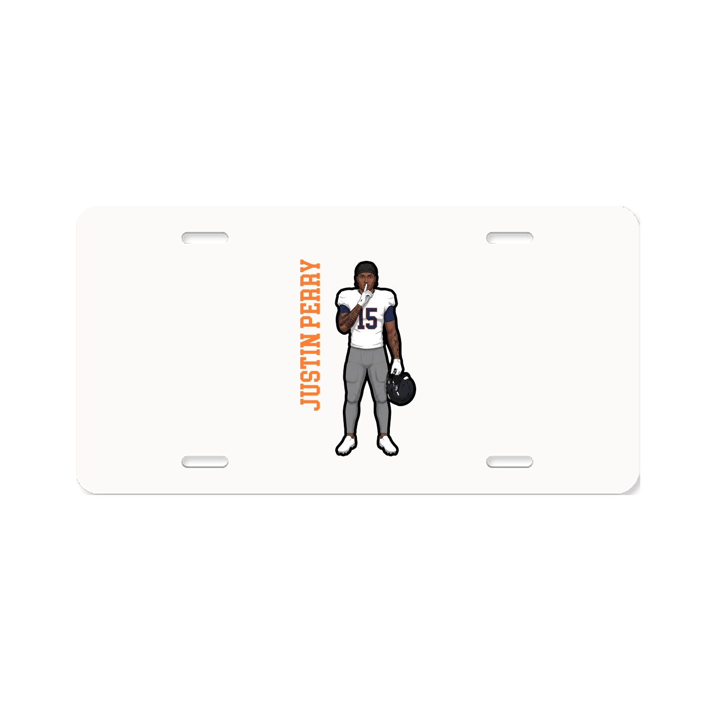 License Plate — Name Vertical in Classic