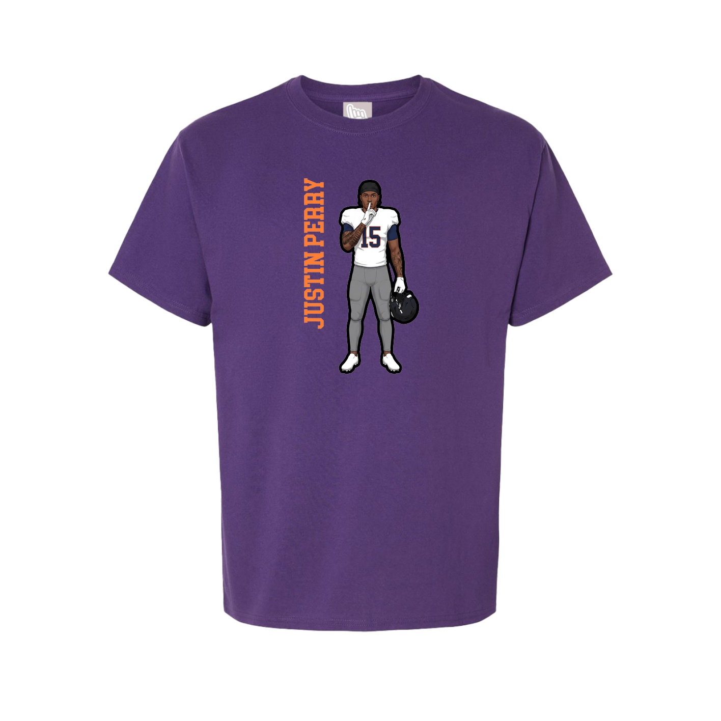 Youth Tee — Name Vertical in Purple